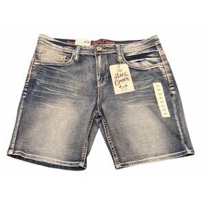 New Mens Axe & Crown Stitch Denim Jean Shorts Sz 36W (Waist 38") Eagle Classic